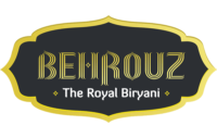 The logo of Behrouz Biriyani. It is a biryani specialty cloud kitchen in India