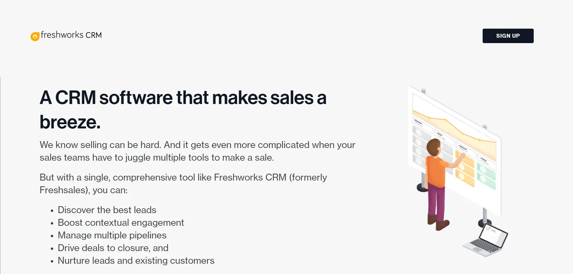 This is the screenshot of Freshworks CRM tool. It's parent company Freshworks Inc. was started in Chennai, India