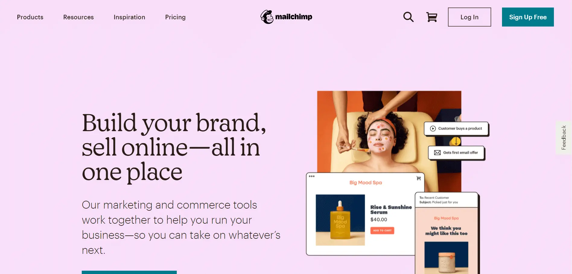 This is the screenshot of the mailchimp website . It is one of the oldest and the finest email marketing tools. The brand has become synonymous to email marketing