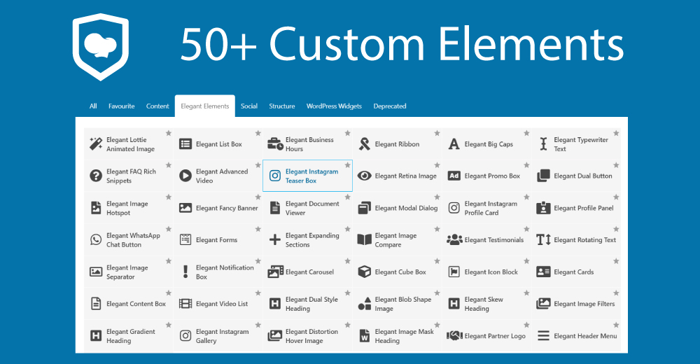 Illustration of Page Builder Elements in WPBakery