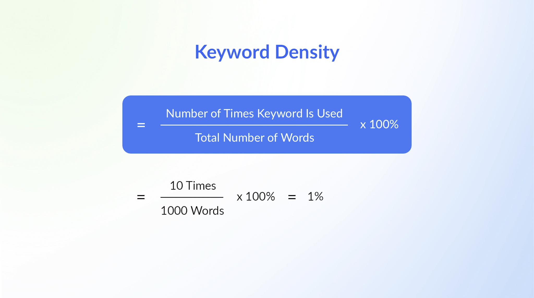 Illustration of Keyword density