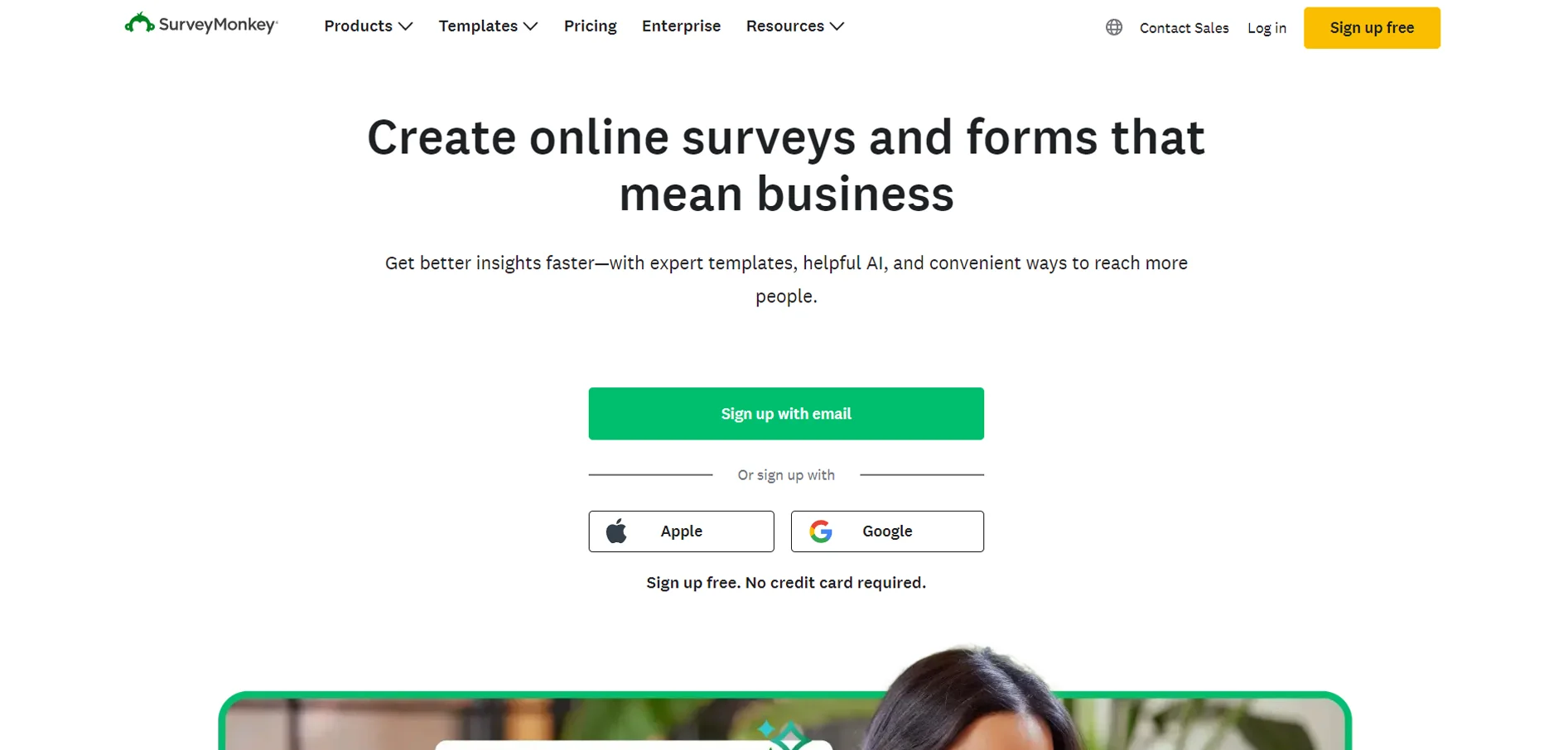 SurveyMonkey - web builder form