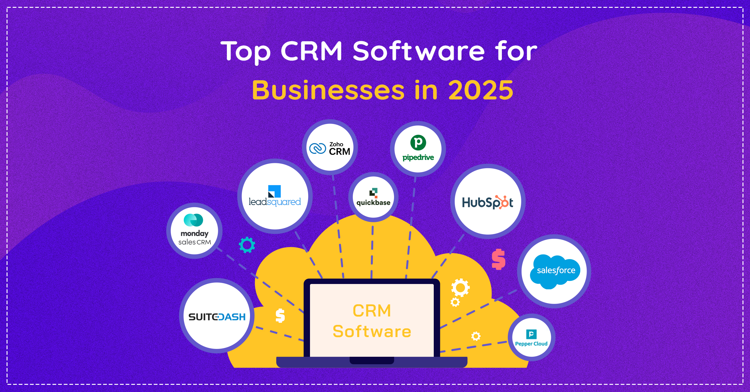 Cover image for our blog " Top CRM Software for Businesses in 2025"